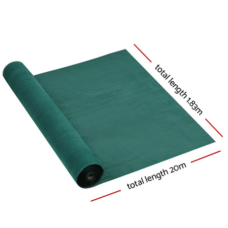 Instahut Shadecloth green shade cloth, 1.83x20m.