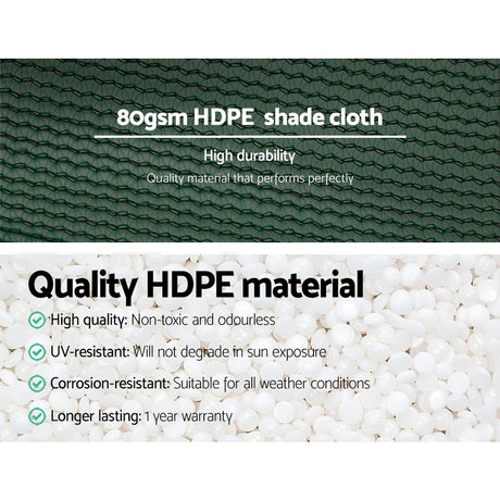 Instahut Shadecloth green shade cloth, 1.83x20m.