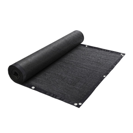 Instahut black shade cloth, 10x2m, UV resistant.