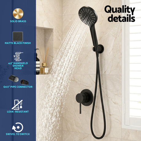 Cefito handheld shower head, lightweight.