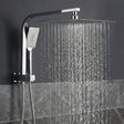 12" Rain Shower Head Set with 3-Mode Handheld Brass High Pressure WELS Chrome - Shoppers Spot Furniture > Bathroom > Shower Heads & Screens