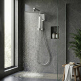 12" Rain Shower Head Set with 3-Mode Handheld Brass High Pressure WELS Chrome