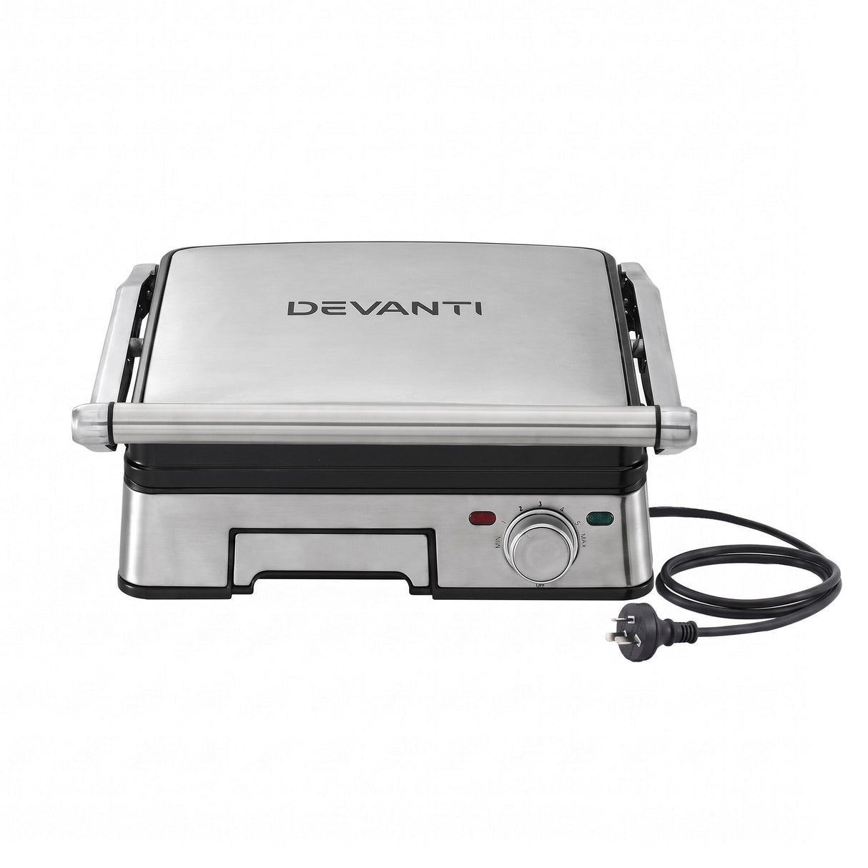Devanti 2000W 3-in-1 Panini Press Grill Sandwich Maker 180° Open 4 Slice