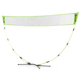 Yellow portable badminton and tennis net, supplied with a carry bag.