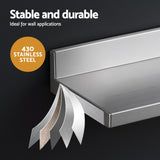 Cefito 610 x 220mm 430 Stainless Steel L-Shaped Kitchen Wall Shelf.