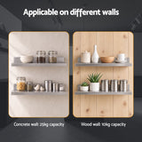 Cefito 610 x 220mm 430 Stainless Steel L-Shaped Kitchen Wall Shelf.