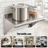 Cefito 410 x 250mm 430 Stainless Steel Compact Kitchen Wall Shelf.