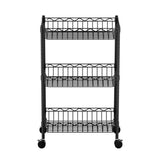 Artiss 3-Tier Shelving Unit Adjustable Garage Storage Kitchen Rack With Wheels