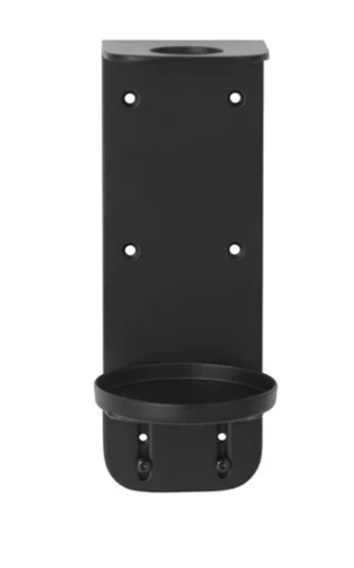 Matte black single wall bracket for one 500ml hand pump