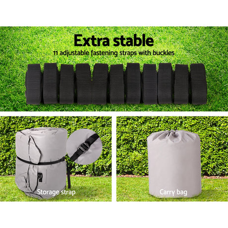 Boat cover, 18.5ft, supplied with a carry bag.