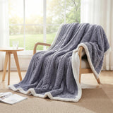 Fleece throw blanket, 203x230cm, lightweight.