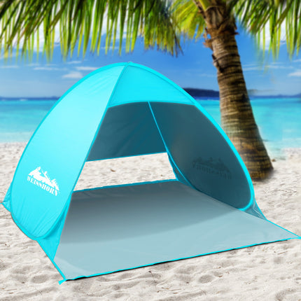 Weisshorn Pop Up Beach Tent Camping Hiking 3 Person Sun Shade Fishing Shelter