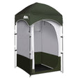 Portable shower toilet tent, supplied with a carry bag.