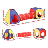 Keezi Kids Playhouse Play Tent Pop Up Teepee Castle Crawl Tunnel Outdoor Indoor Toys Children Gift