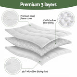 Giselle Bedding King Single Mattress Topper 5cm Coral Fleece
