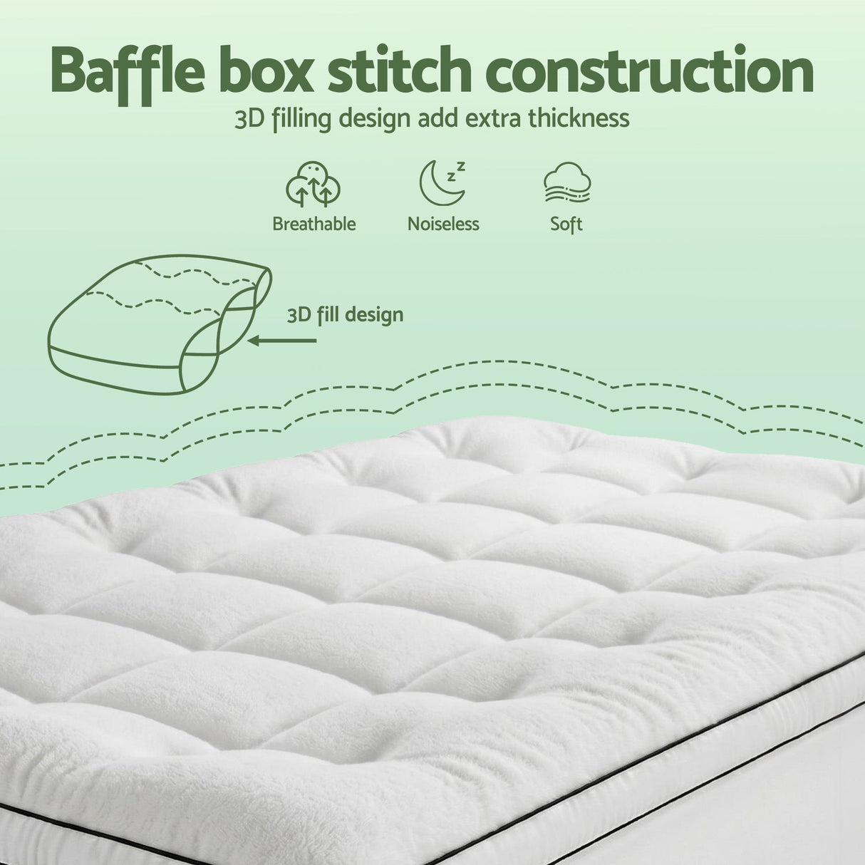 Giselle Bedding King Single Mattress Topper 5cm Coral Fleece