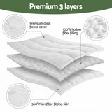 Giselle Bedding Queen Mattress Topper 5cm Coral Fleece