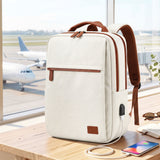Wanderlite 20L Travel Laptop Backpack Carry On Work Bag with USB Port for Airlines Outdoor Business Beige.