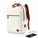 Wanderlite 20L Travel Laptop Backpack Carry On Work Bag with USB Port for Airlines Outdoor Business Beige.