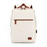 Wanderlite 20L Travel Laptop Backpack Carry On Work Bag with USB Port for Airlines Outdoor Business Beige.