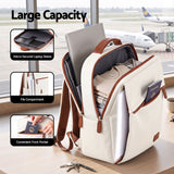 Wanderlite 20L Travel Laptop Backpack Carry On Work Bag with USB Port for Airlines Outdoor Business Beige.