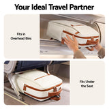 Wanderlite 20L Travel Laptop Backpack Carry On Work Bag with USB Port for Airlines Outdoor Business Beige.