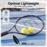 Everfit 27 Inch Tennis Racket Lightweight Racquet for Beginner Adult Players Black