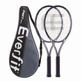 Everfit 27 inch tennis racket set of 2 in black