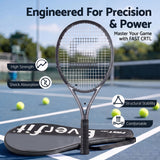 Everfit 27 inch tennis racket set of 2 in black