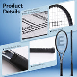 Everfit 27 inch tennis racket set of 2 in black