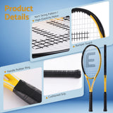 Everfit 27 inch tennis racket set of 2 in gold