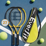 Everfit 27 inch tennis racket set of 2 in gold