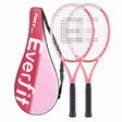 Everfit 27 inch tennis racket set of 2 in pink