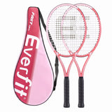 Everfit 27 inch tennis racket set of 2 in pink