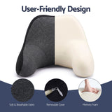 Wanderlite memory foam travel neck pillow with eye mask and earplugs in black