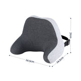 Wanderlite memory foam travel neck pillow with eye mask and earplugs in grey