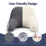 Wanderlite memory foam travel neck pillow with eye mask and earplugs in grey
