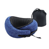 Blue memory foam pillows, supplied with a storage bag.
