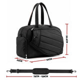 Everfit Tennis Tote Bag Gym Bag Sports Duffle Bags Holds 2 Rackets Black