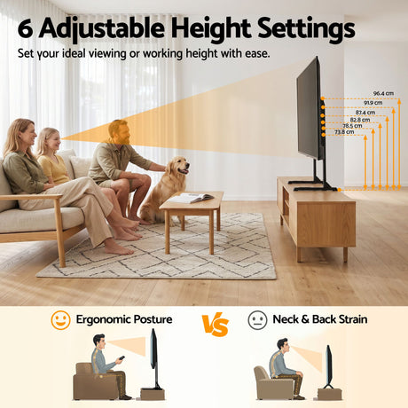 Artiss Universal TV Stand for 24-86 inch TVs LED Screen Table Top Desktop Mount - Shoppers Spot Appliances > TV > TVs & Accessories - Alternate view 5