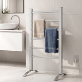 Devanti 6 bar freestanding heated towel rail, aluminium