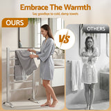 Devanti 6 bar freestanding heated towel rail, aluminium