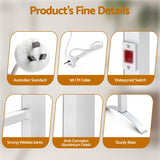 Devanti 6 bar freestanding heated towel rail, aluminium