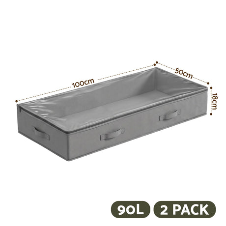 Grey containers boxes organiser, collapsible.