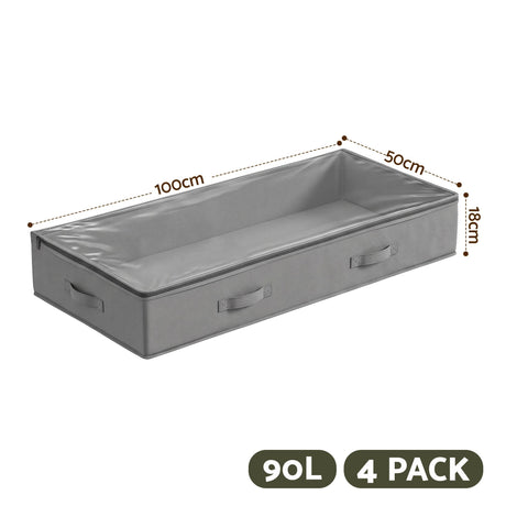 Grey containers boxes organiser, collapsible.