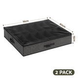 Artiss Under Bed Shoe Storage Containers X2 Box Organiser 12 Pairs Fabric Grey