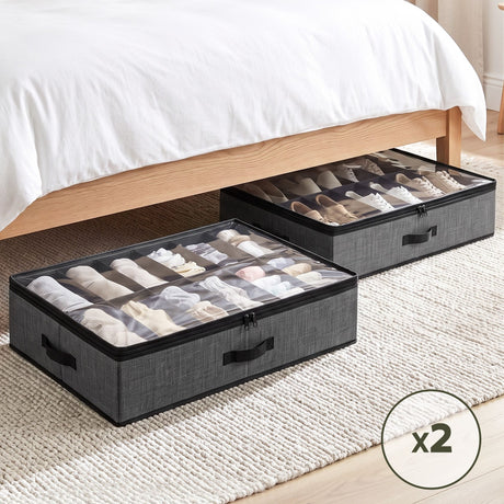 Grey containers box organiser, 12 pairs.