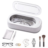 Devanti Ultrasonic Jewellery Cleaner 46kHz 400ml Cleaning Machine with Stainless Steel Tank White.