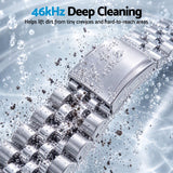 Devanti Ultrasonic Jewellery Cleaner 46kHz 400ml Cleaning Machine with Stainless Steel Tank White.