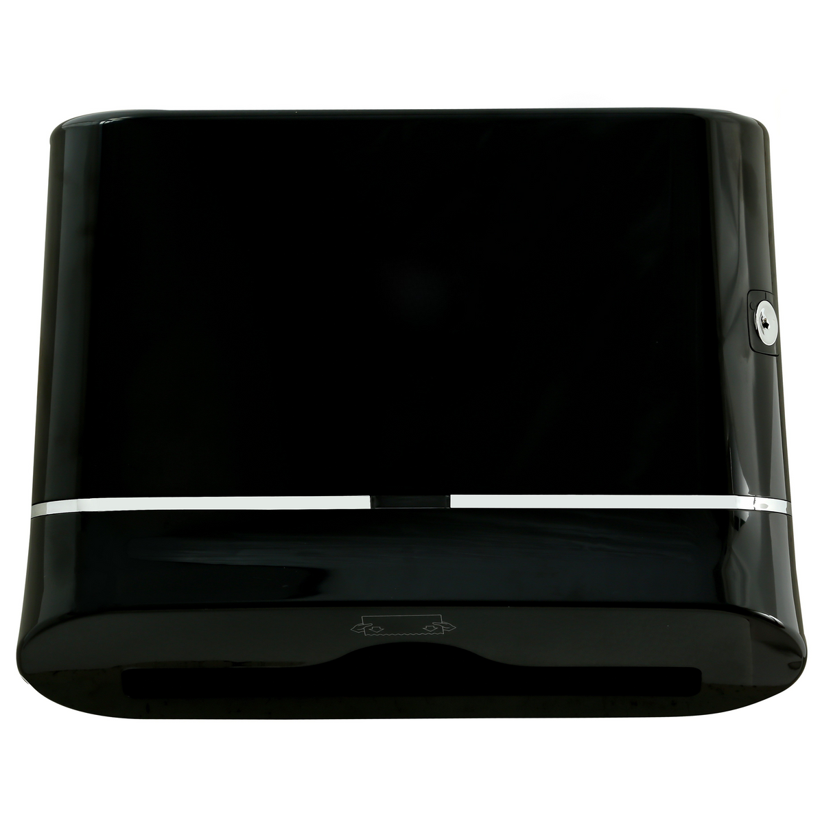 Ultraslim Durable ABS Paper Towel Dispenser – Black, Lockable Wall-Mounted, Compatible with M & Z Fold Towels